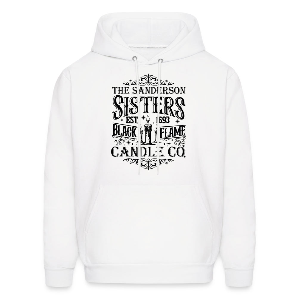 The Sanderson Sisters Black Flame Candle Co. Hoodie (Halloween) - white