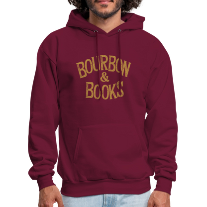 Bourbon & Books Hoodie - burgundy