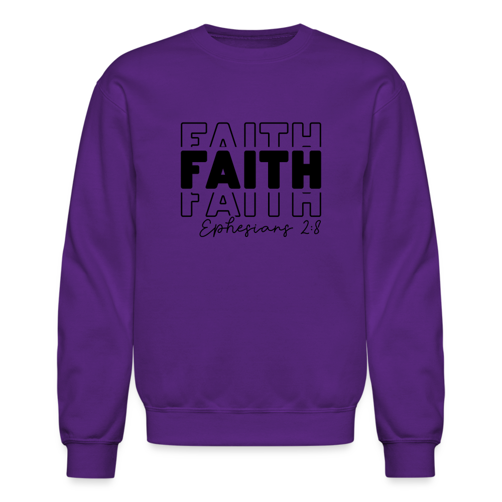 Faith Ephesians 2:8 Sweatshirt - purple