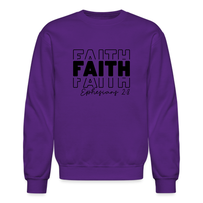 Faith Ephesians 2:8 Sweatshirt - purple