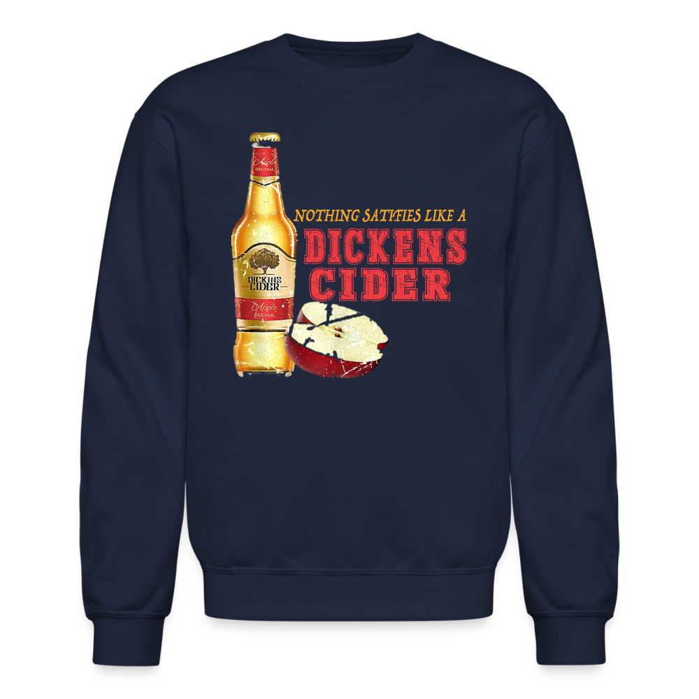 Nothing Satisfies Like A Dickens Cider Sweatshirt - navy