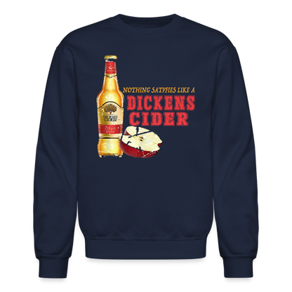 Nothing Satisfies Like A Dickens Cider Sweatshirt - navy