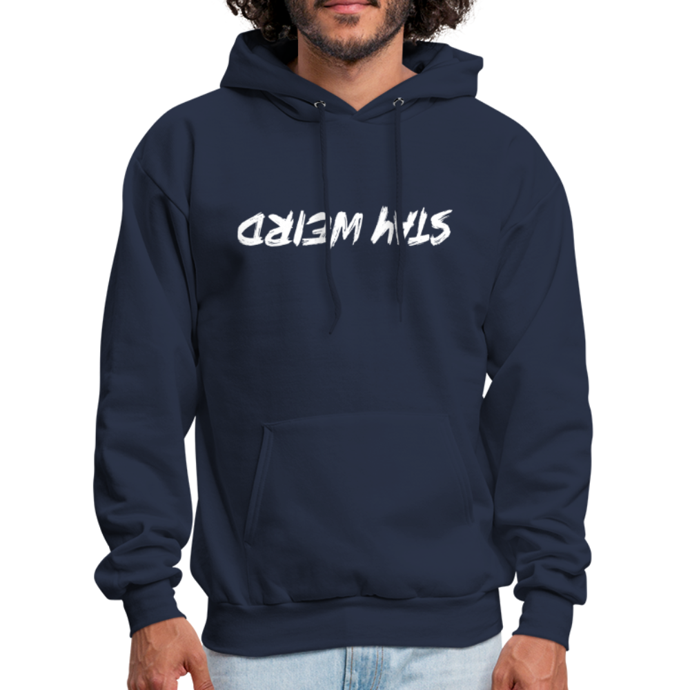 Stay Weird (Upside Down) Hoodie - navy