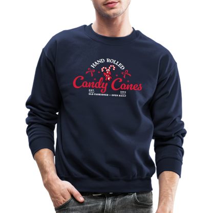 Hand Rolled Candy Canes Sweatshirt - navy