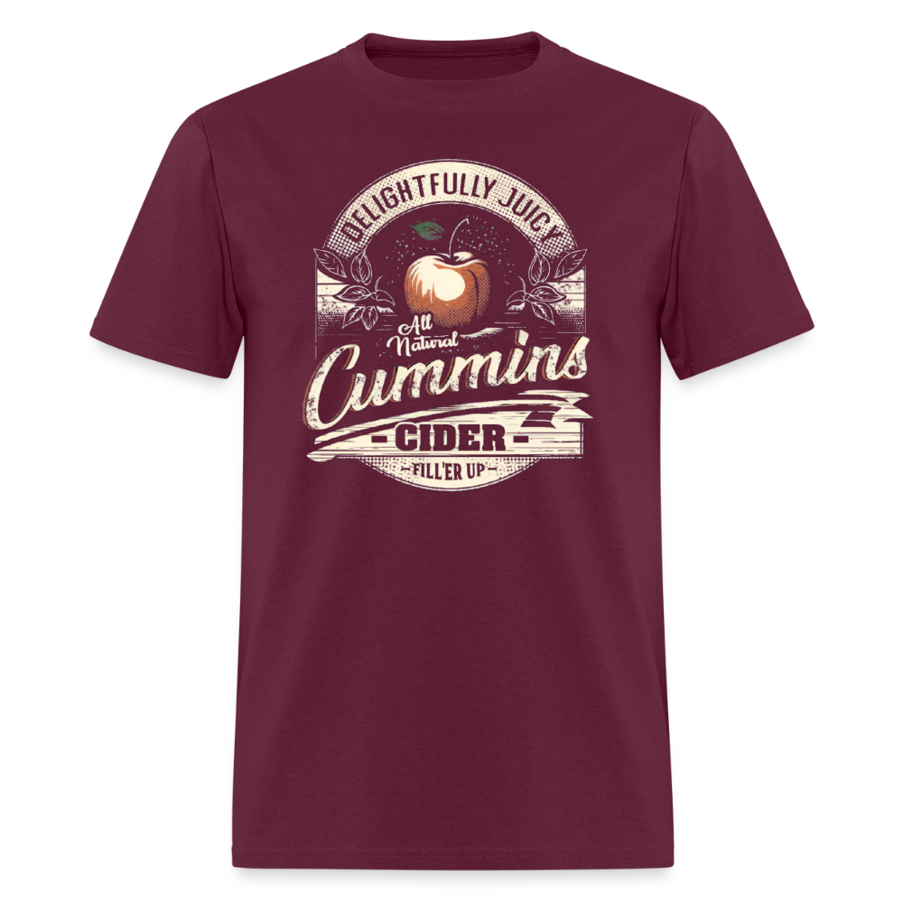 Vintage Cummins Cider (Funny Adult Humor) T-Shirt - burgundy