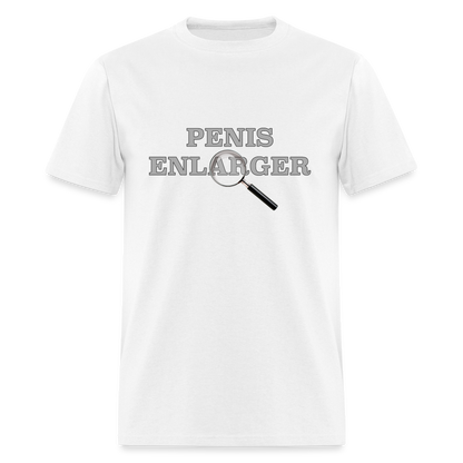 Penis Enlarger T-Shirt (Funny Adult Humor) - white