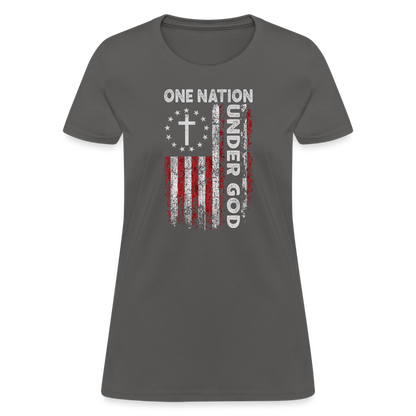 One Nation Under God Women's T-Shirt - charcoal