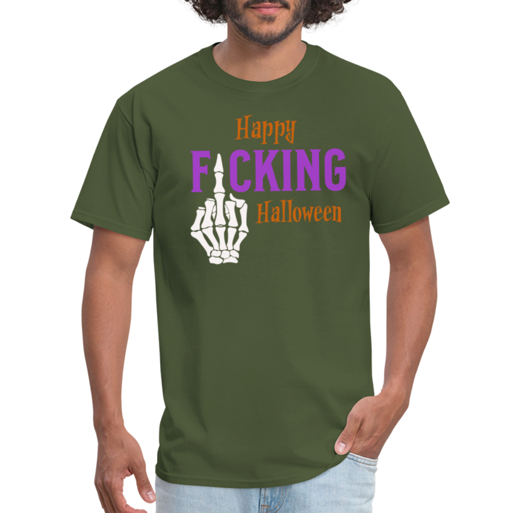 Happy Fcking Halloween T-Shirt - military green