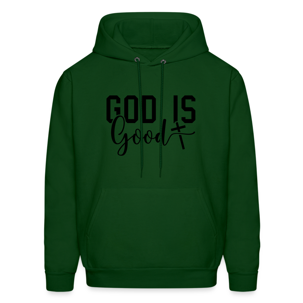 God is Good Hoodie - forest green