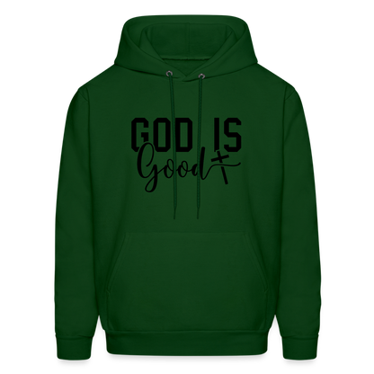 God is Good Hoodie - forest green