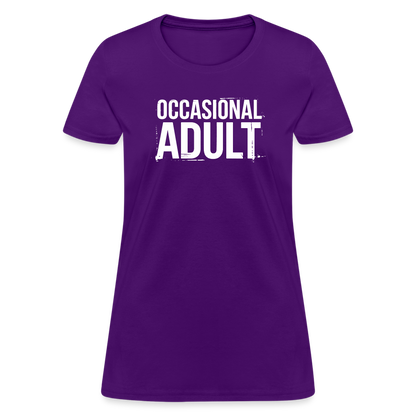 Occasional Adult Women's Contoured T-Shirt - purple