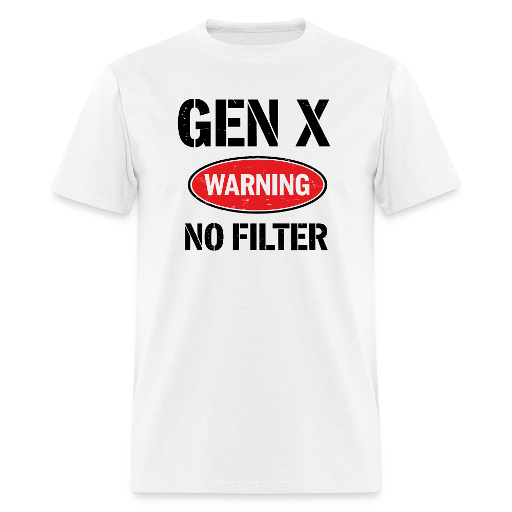 GEN-X Warning No Filter T-Shirt - white