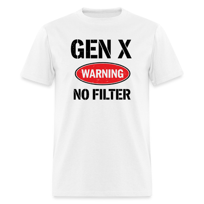 GEN-X Warning No Filter T-Shirt - white