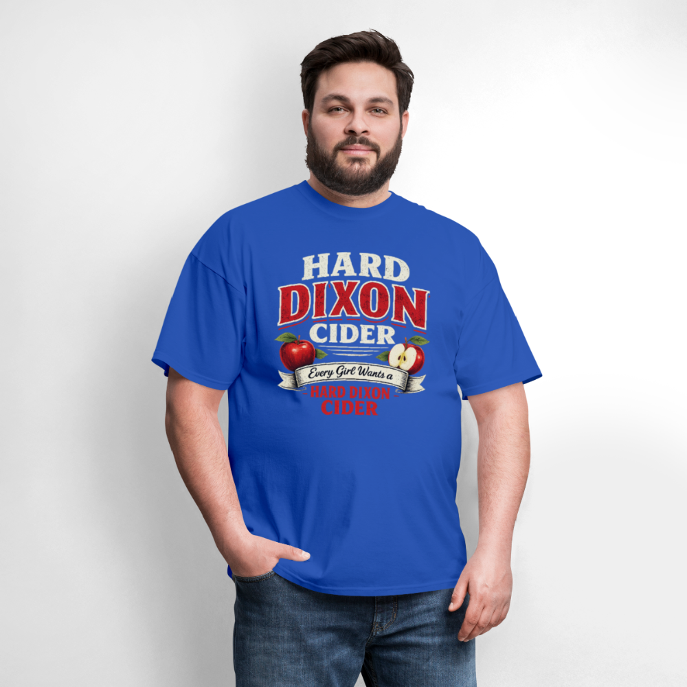 Hard Dixon Cider Funny Graphic T-Shirt Color: Navy