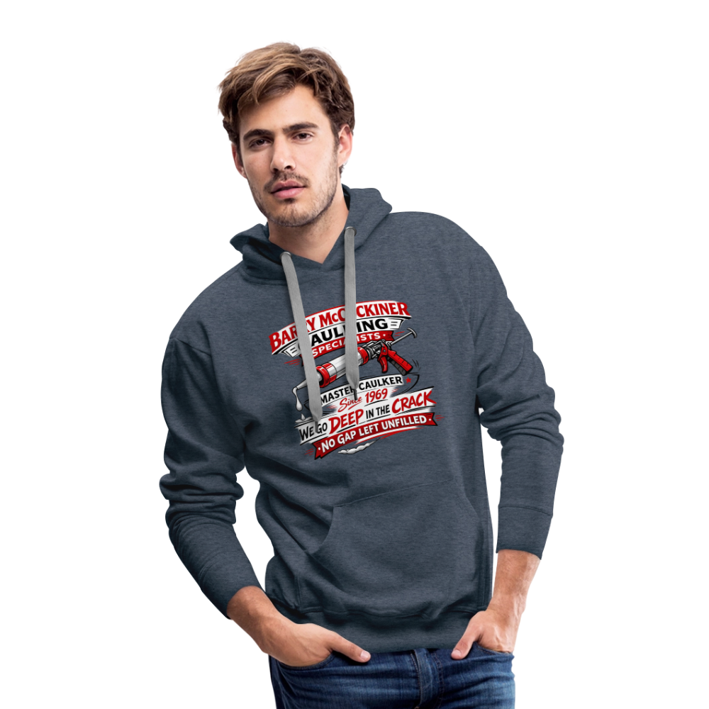 Barry McCockiner Caulking Funny Hoodie Color: Charcoal Grey