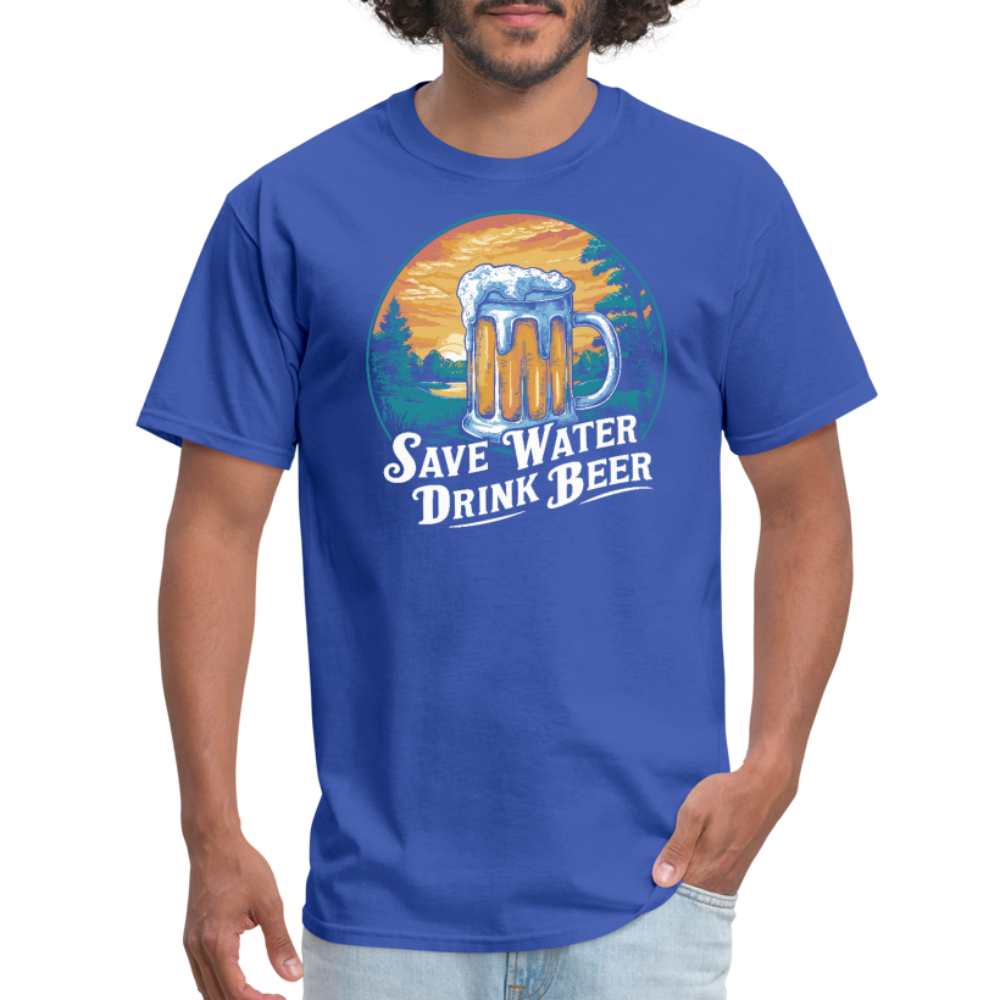 Save Water Drink Beer (Funny Drinking) T-Shirt - royal blue