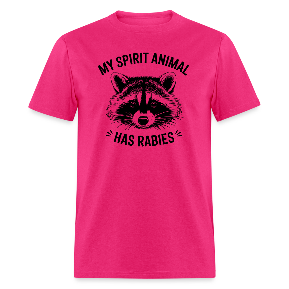 My Spirit Animal Has Rabies T-Shirt - fuchsia