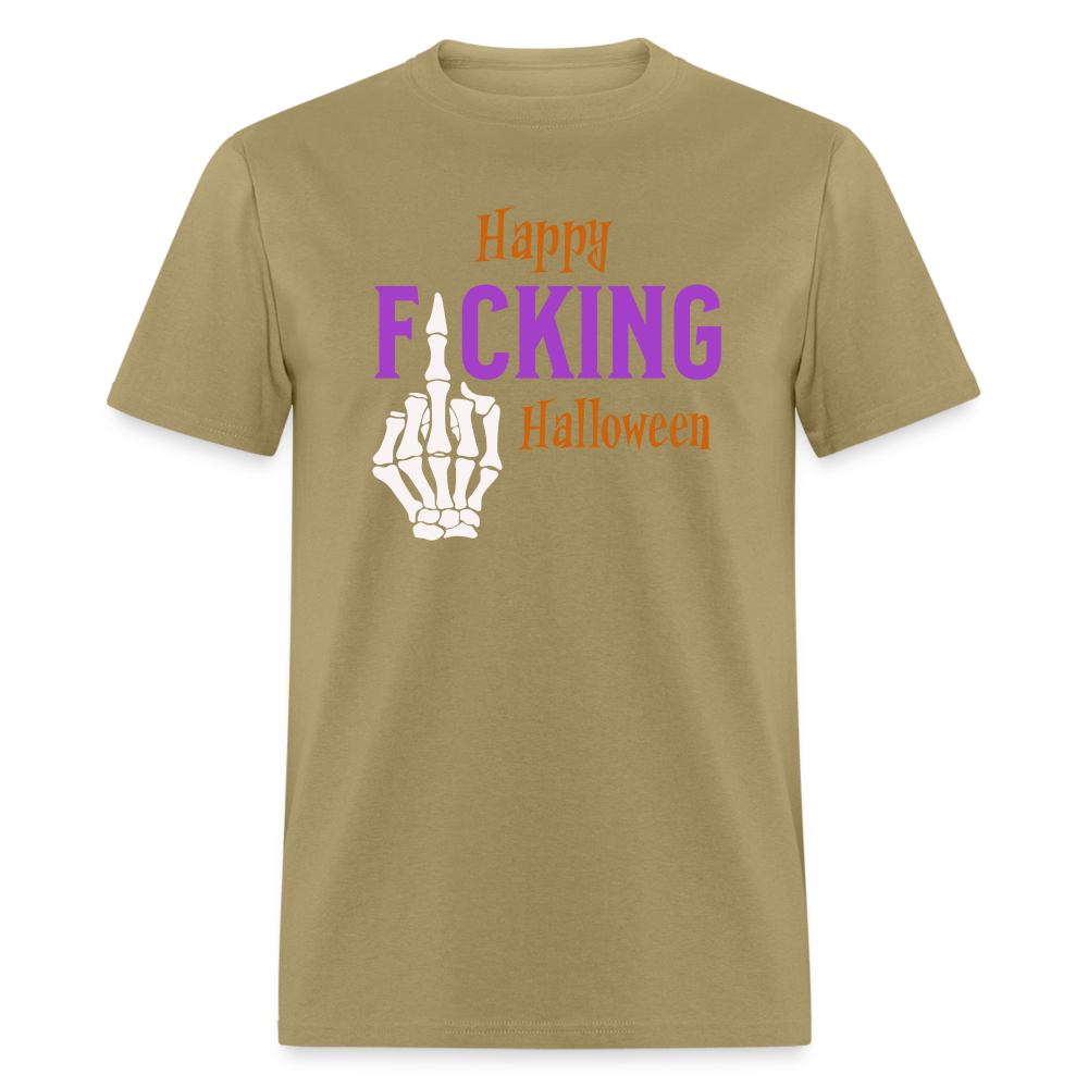 Happy Fcking Halloween T-Shirt - khaki