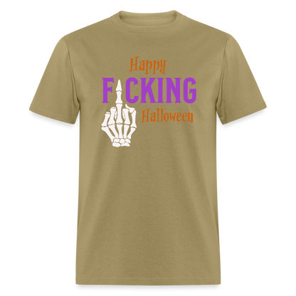 Happy Fcking Halloween T-Shirt - khaki