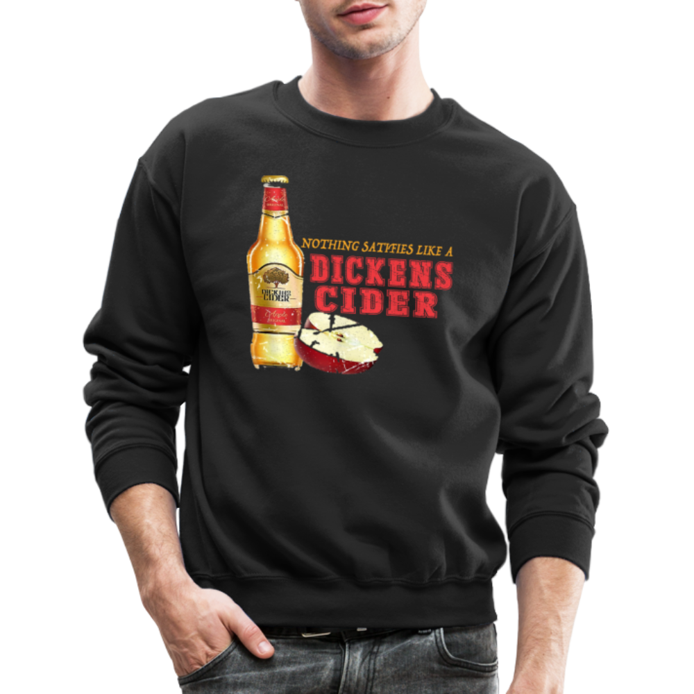 Nothing Satisfies Like A Dickens Cider Sweatshirt - black