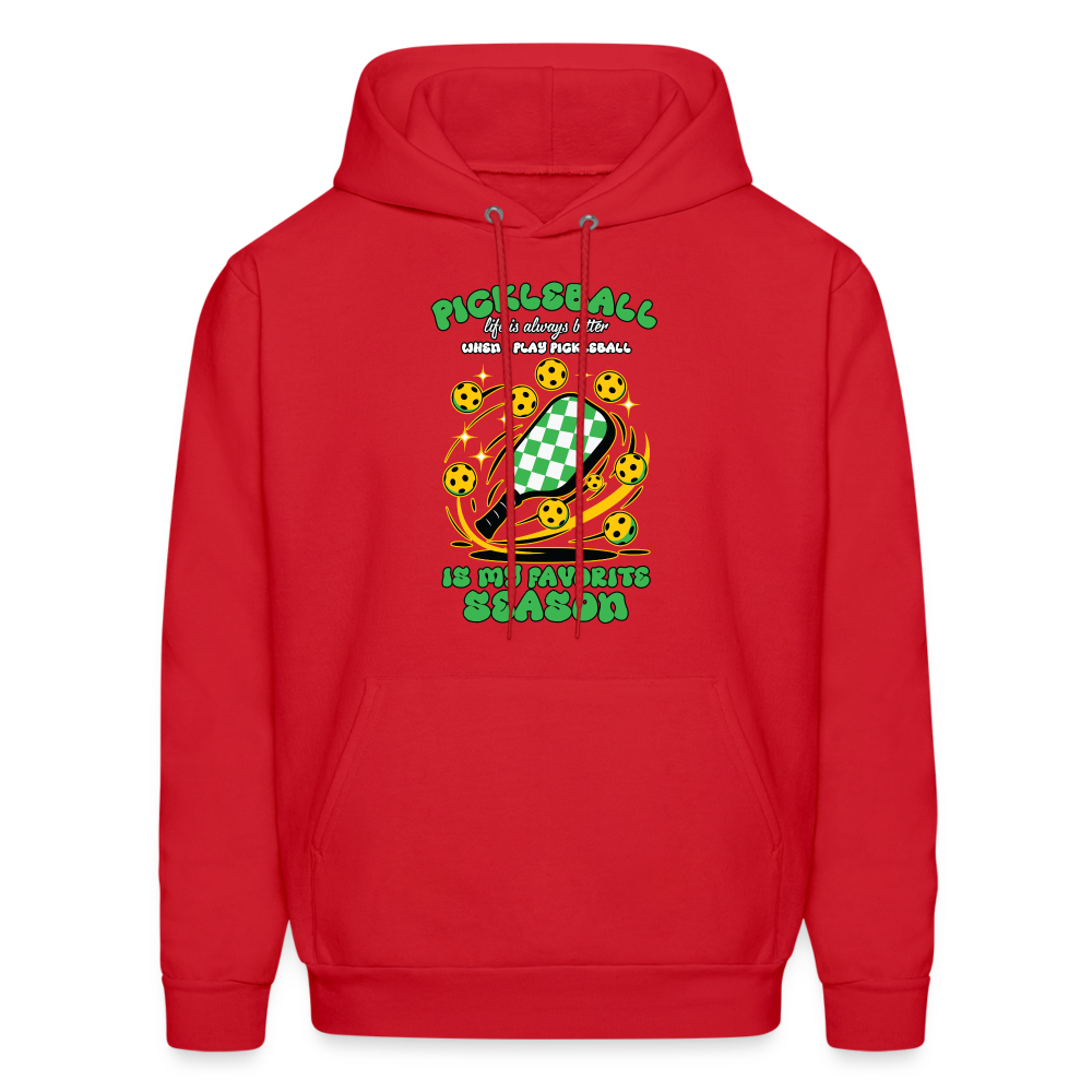 Pickleball Is My Favorite Season Hoodie - red