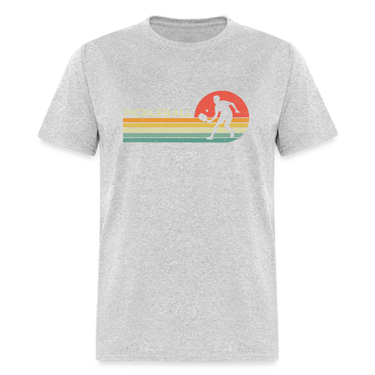 Retro Pickleball T-Shirt - heather gray