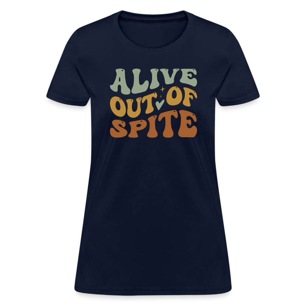 Alive Out Of Spite Women's T-Shirt - navy