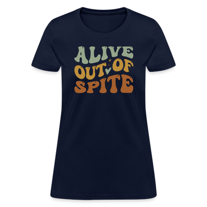 Alive Out Of Spite Women's T-Shirt - navy