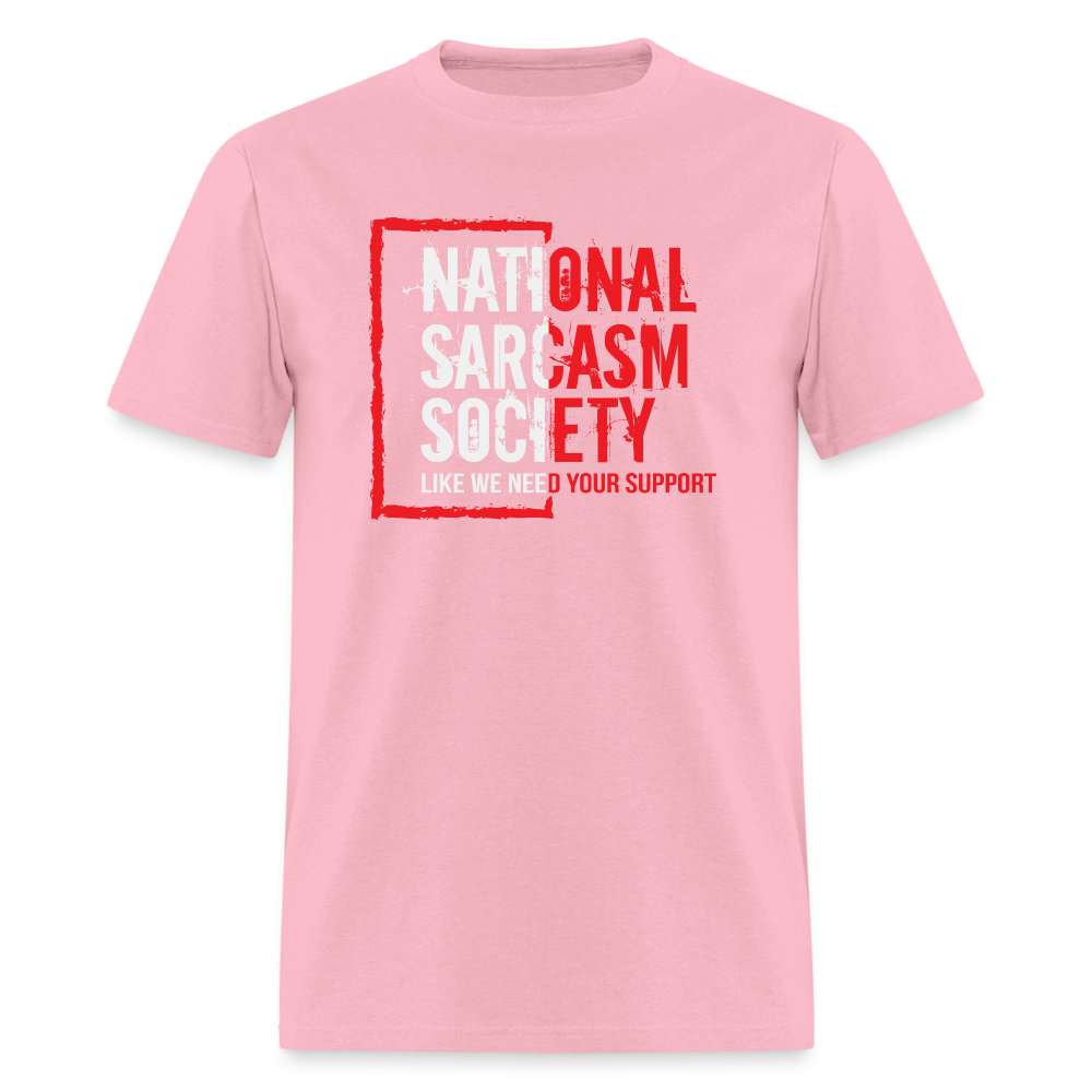 National Sarcasm Society T-Shirt - pink