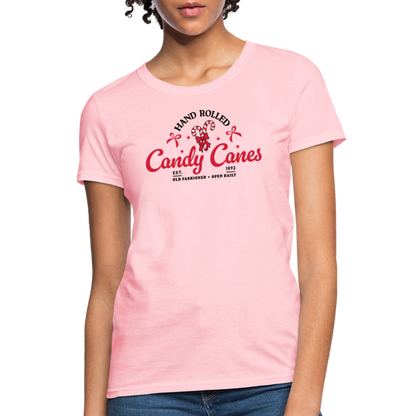 Hand Rolled Candy Canes Women's T-Shirt - pink