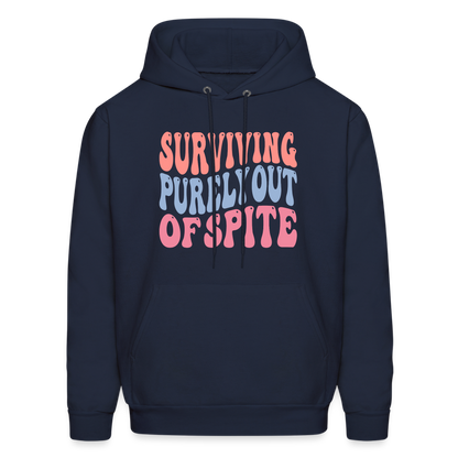 Surviving Purely Out Of Spite Hoodie - navy