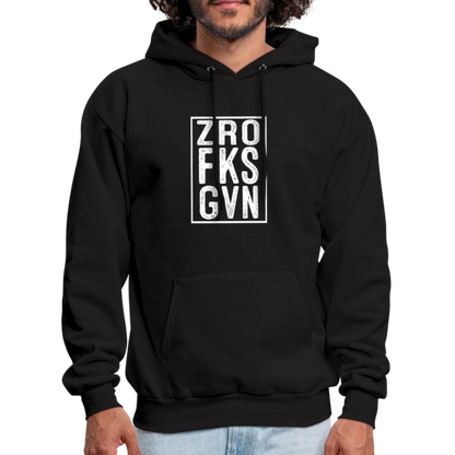 ZRO FKS GVN (Zero Fucks Given) Hoodie - black