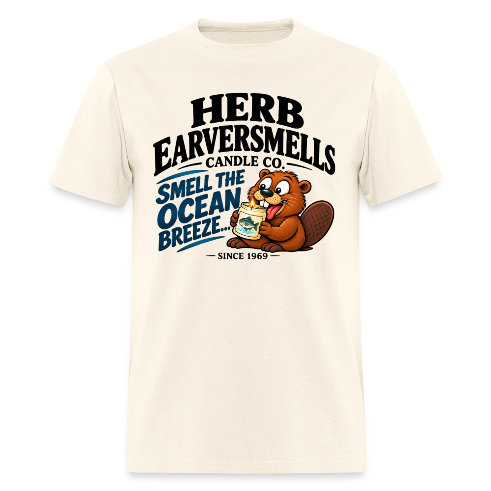 Herb Earversmells Candle Co. – Funny Adult Humor T-Shirt - sweet cream heather