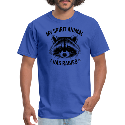 My Spirit Animal Has Rabies T-Shirt - royal blue