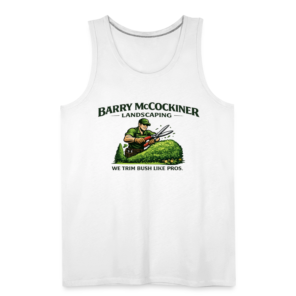 Barry McCockiner Landscaping Funny Tank Top Color: Heather Gray