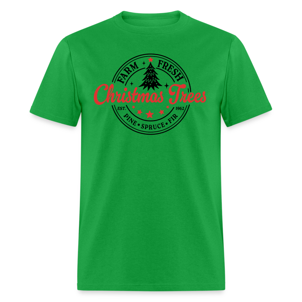 Farm Fresh Christmas Trees T-Shirt - bright green