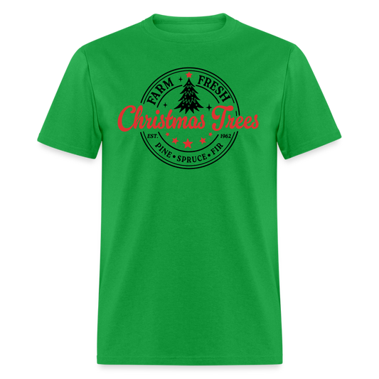 Farm Fresh Christmas Trees T-Shirt - bright green