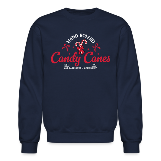 Hand Rolled Candy Canes Sweatshirt - navy