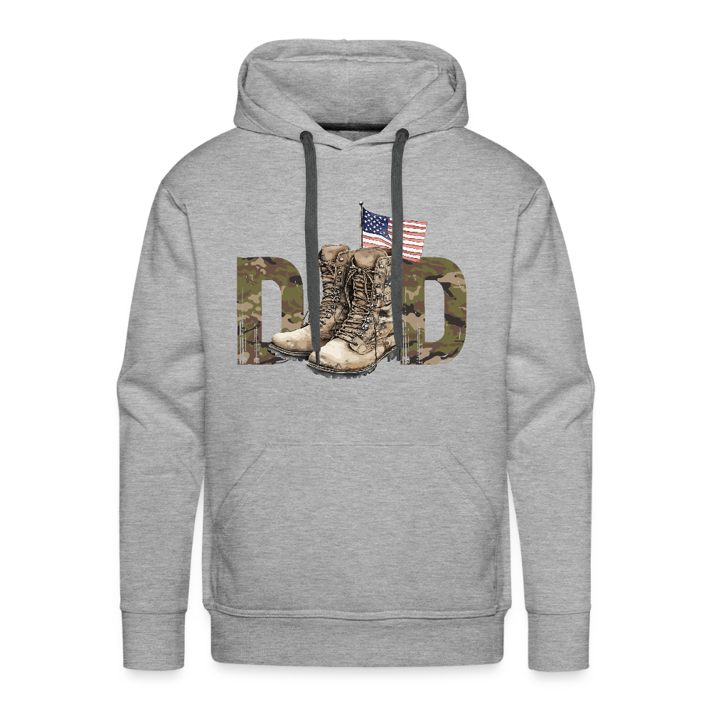 Military Dad Men’s Premium Hoodie - heather grey