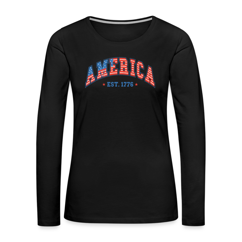 American 1776 Women's Premium Long Sleeve T-Shirt - black