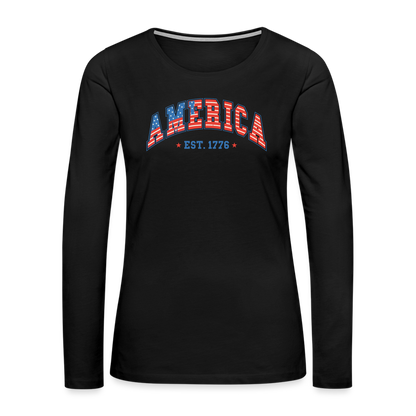 American 1776 Women's Premium Long Sleeve T-Shirt - black