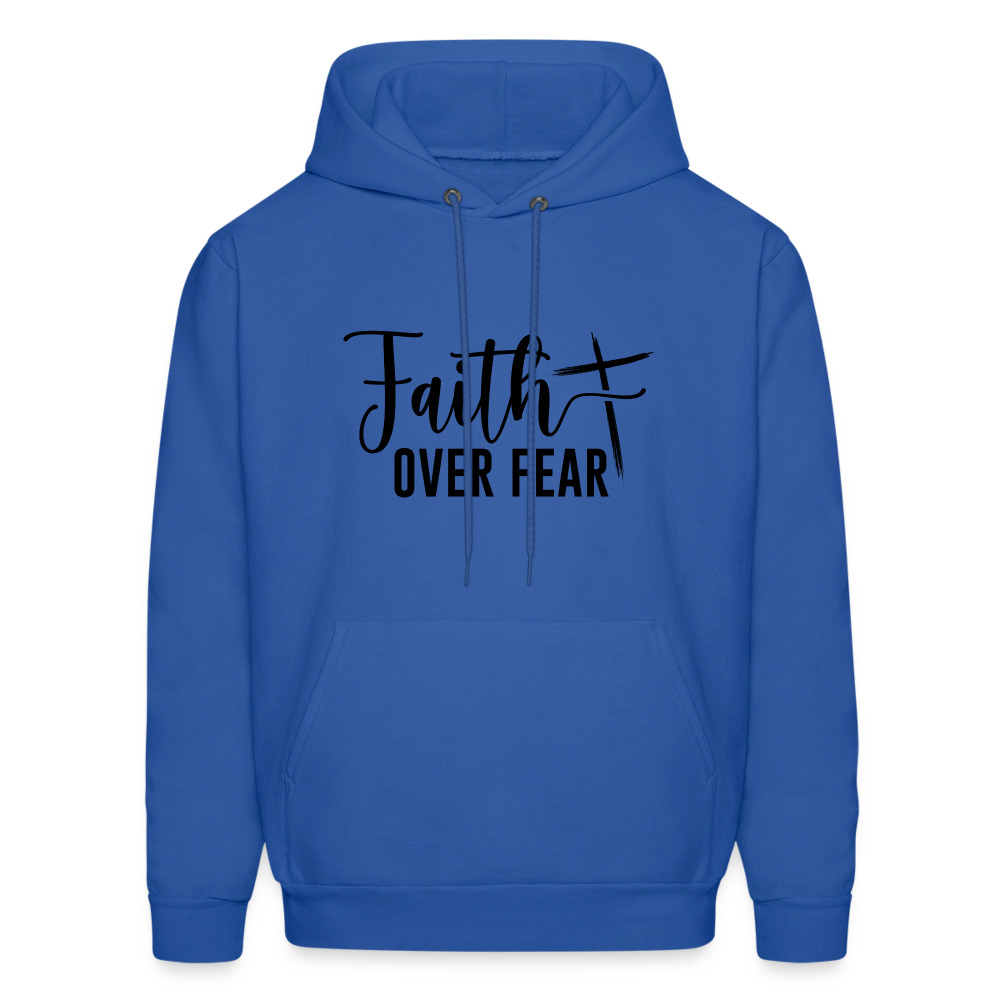 Faith Over Fear Hoodie - royal blue