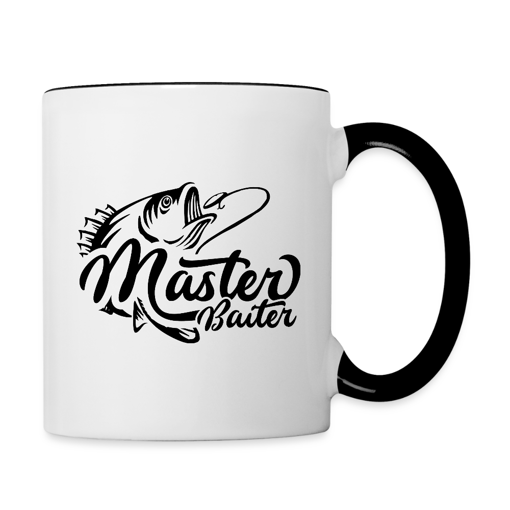 Master Baiter Funny Fishing Coffee Mug - white/black