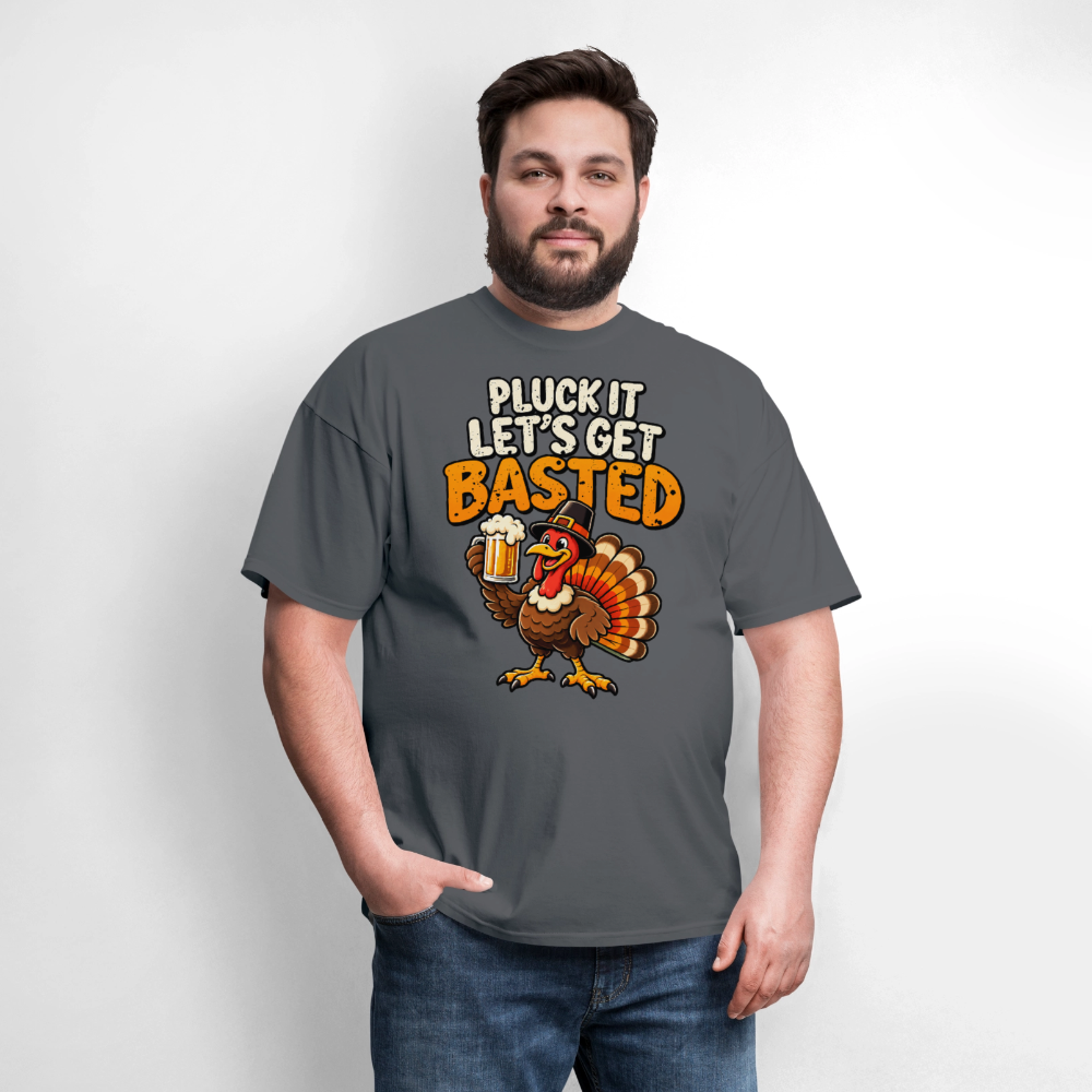 Pluck It Let’s Get Basted T-Shirt - charcoal