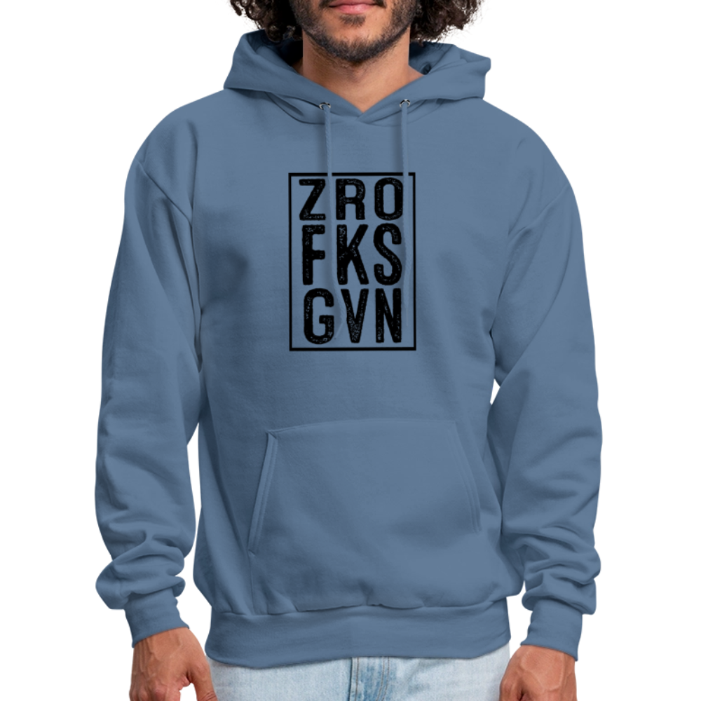 Zero Fucks Given (ZRO FKS GVN) Hoodie - denim blue