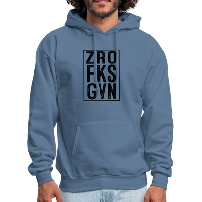 Zero Fucks Given (ZRO FKS GVN) Hoodie - denim blue