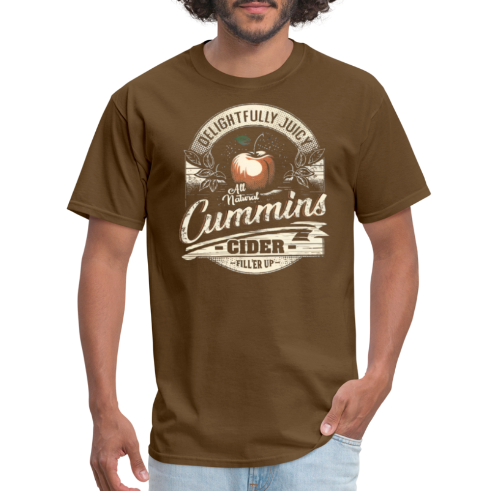 Vintage Cummins Cider (Funny Adult Humor) T-Shirt - brown