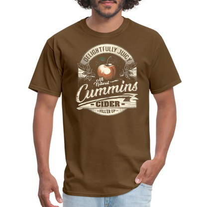 Vintage Cummins Cider (Funny Adult Humor) T-Shirt - brown