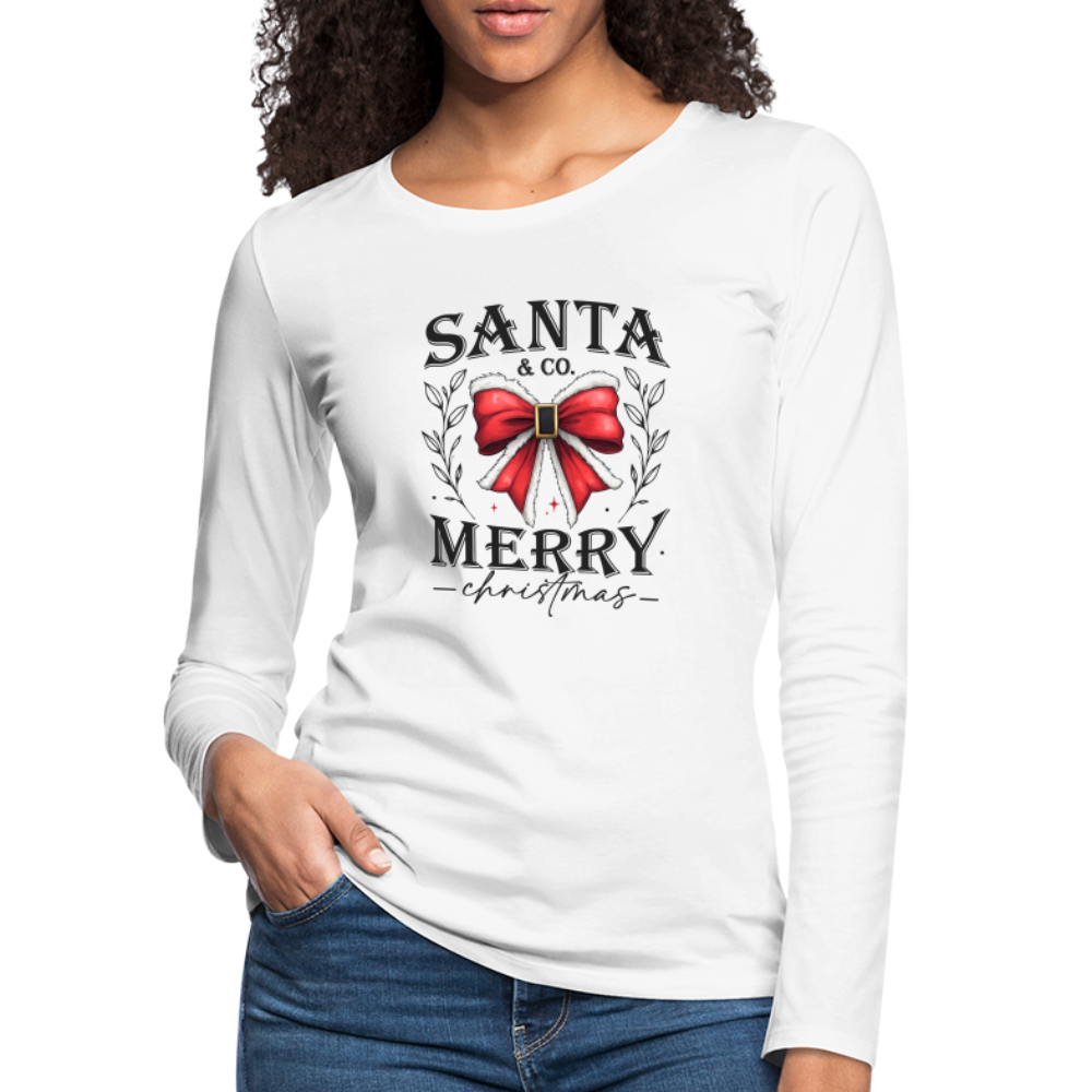 Merry Christmas Santa & Co Women's Premium Long Sleeve T-Shirt - white