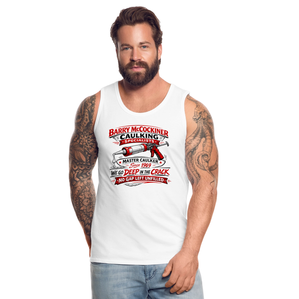 Barry McCockiner Caulking Funny Tank Top Color: Black